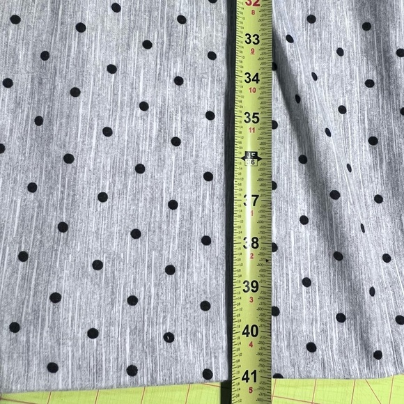 VINTAGE 80s peplum ruffle waist midi dress column pencil puff shoulder polka dot - Picture 13 of 13